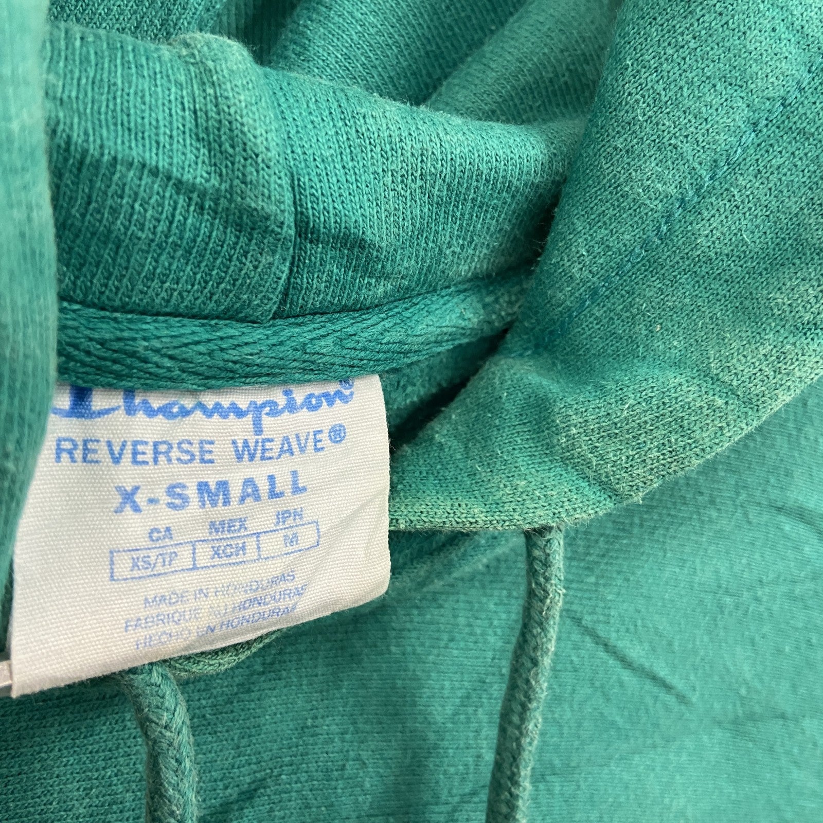 Champion　チャンピオン　リバースウィーブ　スウェットパーカー/フーディー　緑　グリーン　XSサイズ　古着