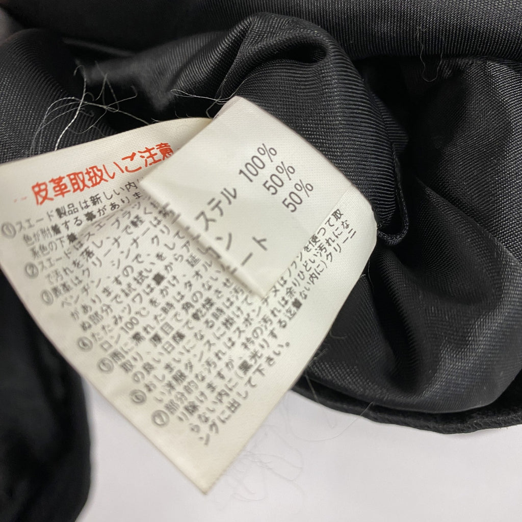 90s　MR.PASSHION　ミスターパッション　羊革レザーカーコート　レザージャケット　黒　ブラック　Lサイズ　　ヴィンテージ　古着