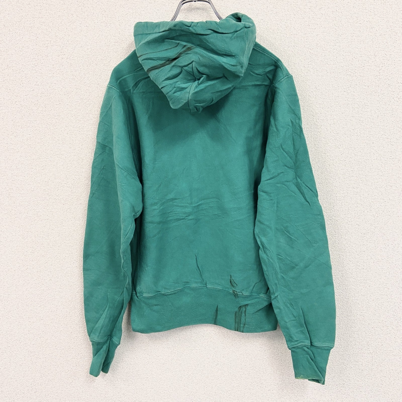 Champion　チャンピオン　リバースウィーブ　スウェットパーカー/フーディー　緑　グリーン　XSサイズ　古着