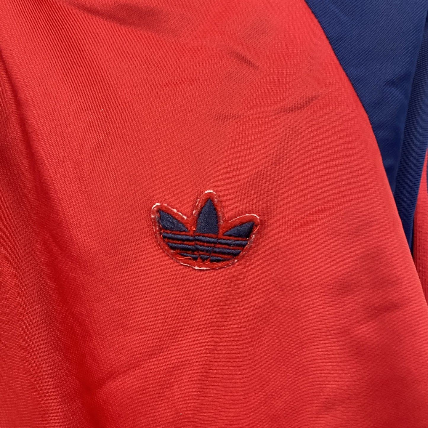 70s　adidas　アディダス　ATP　トラックジャケット/ジャージ　トレフォイルロゴ　ヴィンテージ　赤　レッド　46サイズ