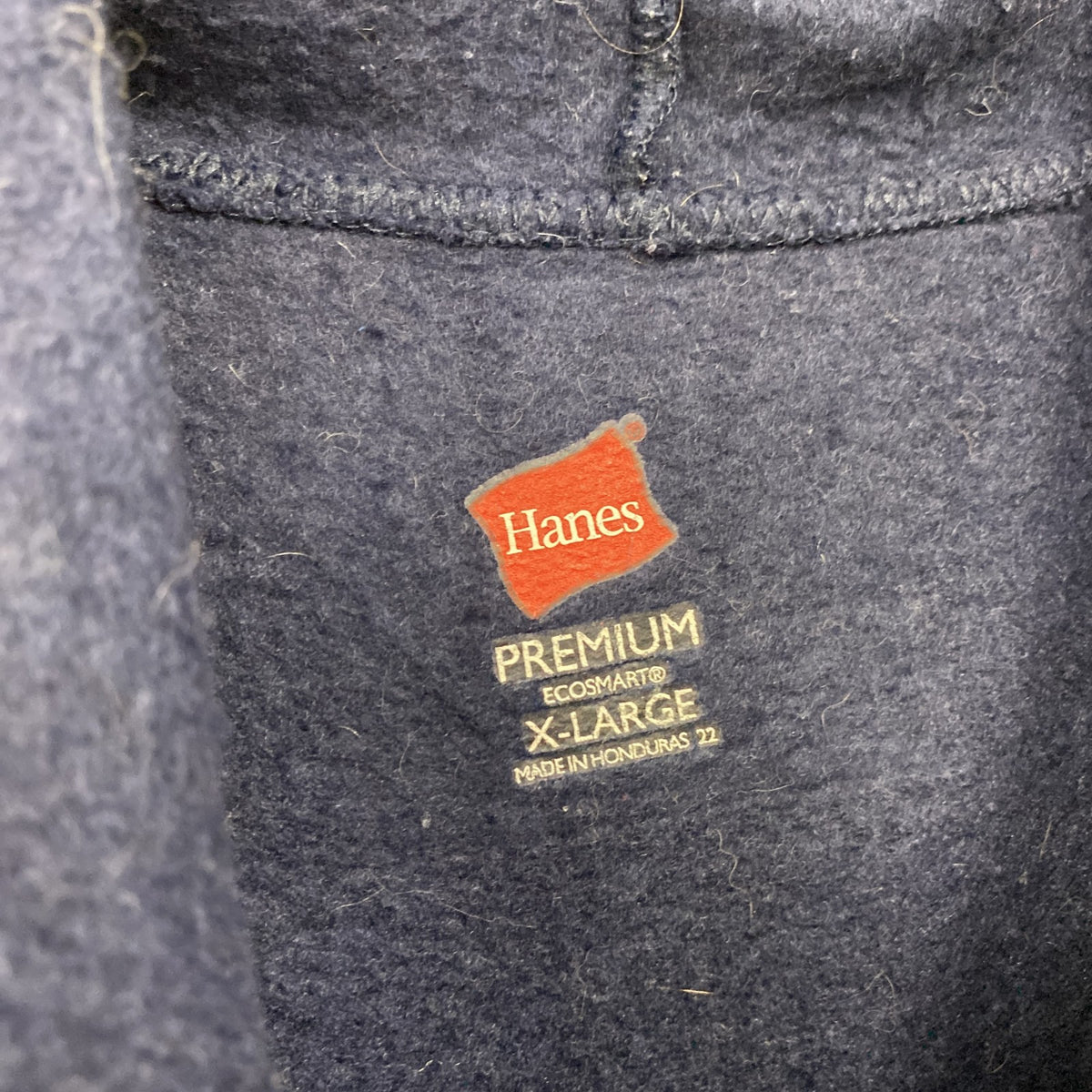 Hanes　へインズ　フルジップフリースパーカー/フーディー　紺　ネイビー　XLサイズ　古着