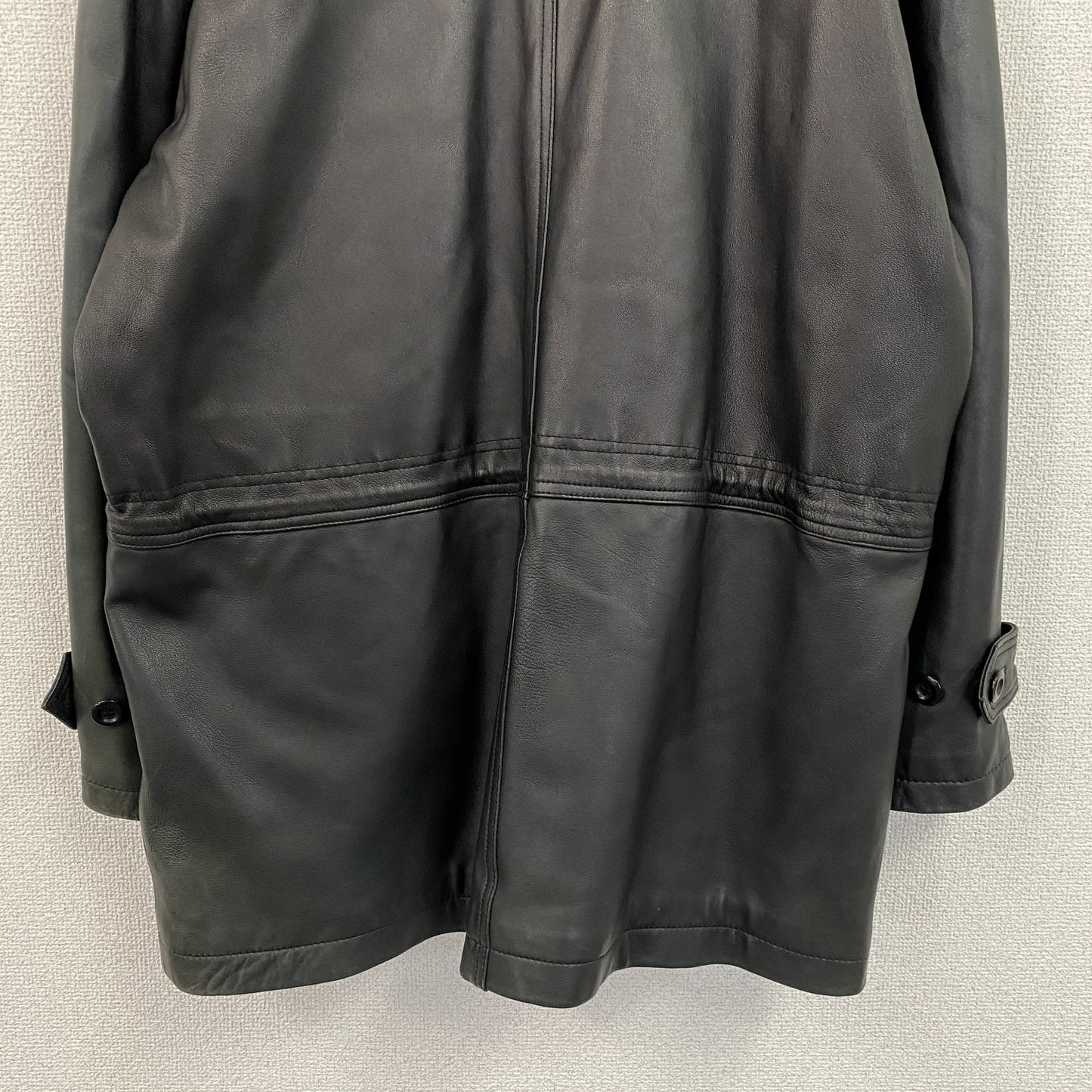 ～90s　FREMITO　フレミト　羊革レザーカーコート　レザージャケット　ヴィンテージ　黒　ブラック　Lサイズ