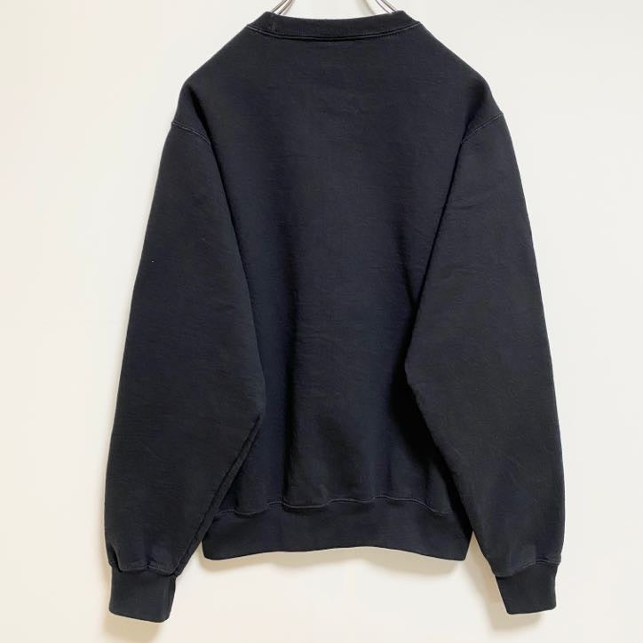 PORT&COMPANY　スウェット/トレーナー　スローガン　SDGs　英字プリント　クルーネック　黒　ブラック　Sサイズ　古着