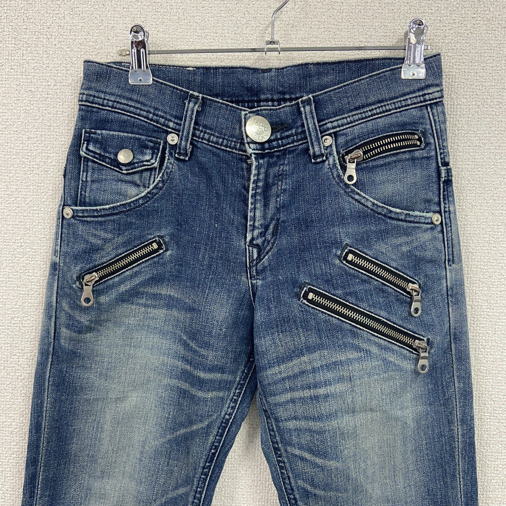 Lee　リー　デニムパンツ/ジーンズ　ジップフライ　シンチバック　インディゴ　W26サイズ レディース コットン ポリエステル 古着