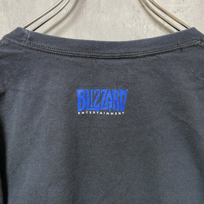 古着 used　STAR CRAFT スタークラフト　BLIZARD　半袖ゲームプリントTシャツ　黒　ビッグシルエット　XLサイズ