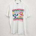 ヘインズ　半袖プリントTシャツ　USA製　コヨーテ　サボテン　クルーネック　レトロデザイン　Lサイズ　古着