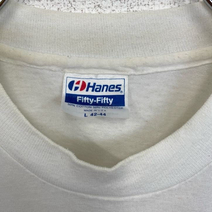 ヘインズ　半袖プリントTシャツ　USA製　コヨーテ　サボテン　クルーネック　レトロデザイン　Lサイズ　古着