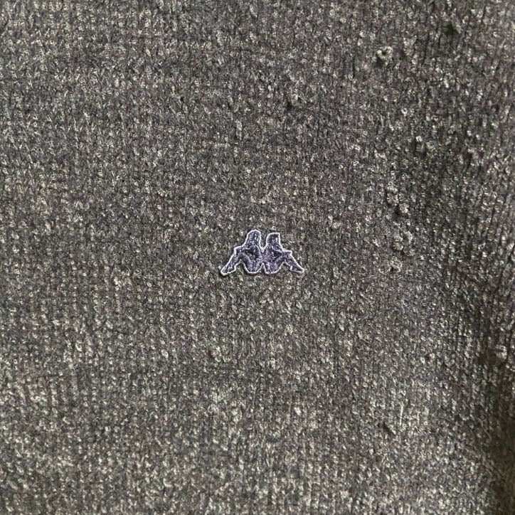 ROBE DI KAPPA　カッパ　ニット/セーター　ワンポイント　刺繍ロゴ　クルーネック　紺　ネイビー　XLサイズ　古着