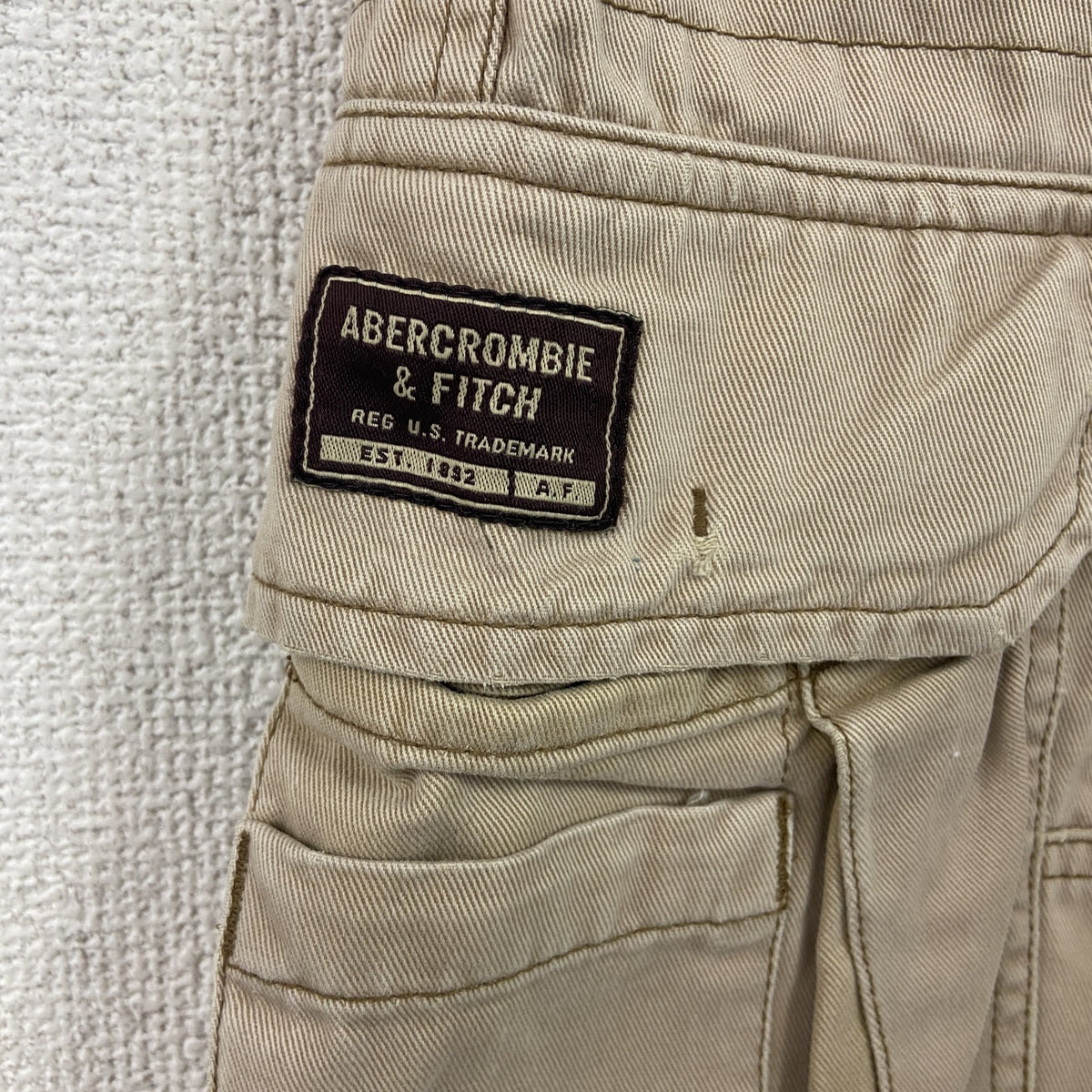 Abercrombie＆Fitch　アバクロンビー＆フィッチ　ハーフカーゴパンツ/ショートパンツ　ベージュ　W30サイズ　古着