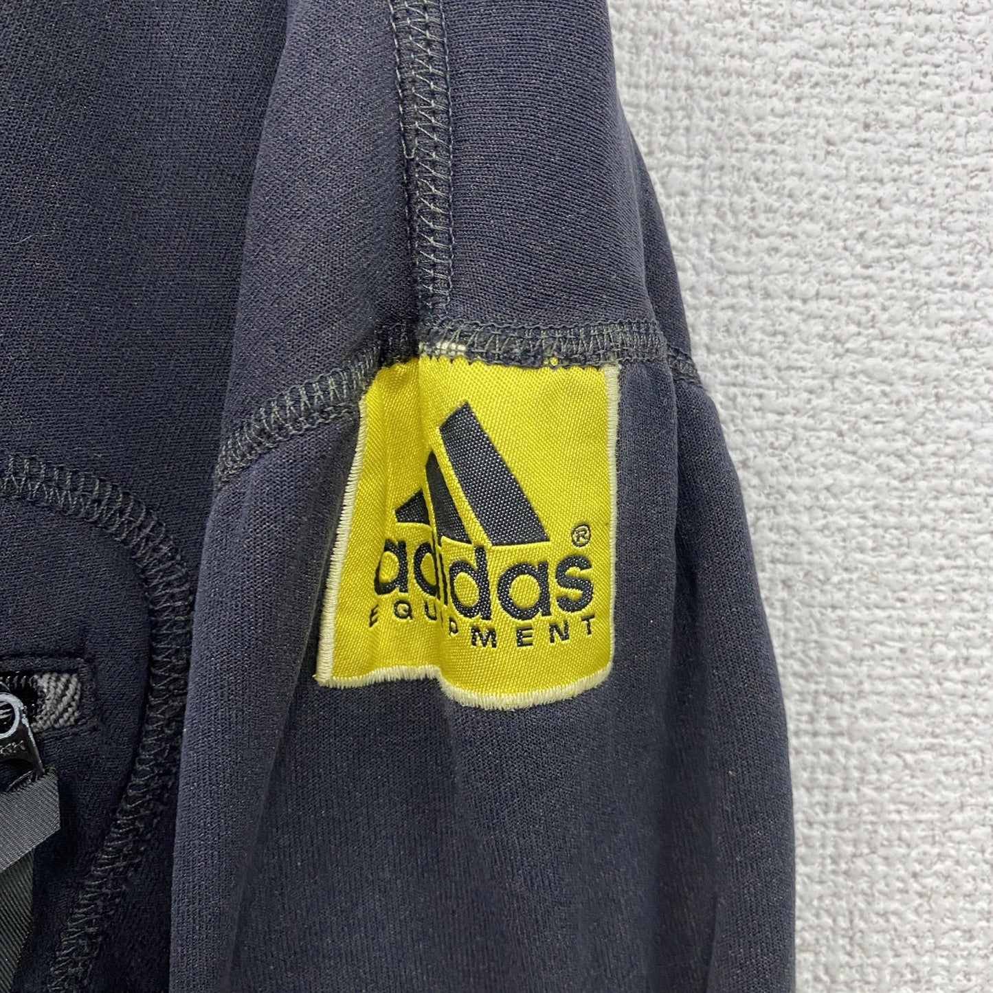 90s　adidas EQUIPMENT　アディダスイクイップメント　フリースジャケット　パフォーマンスロゴ　ヴィンテージ　黒　ブラック　Ｍサイズ