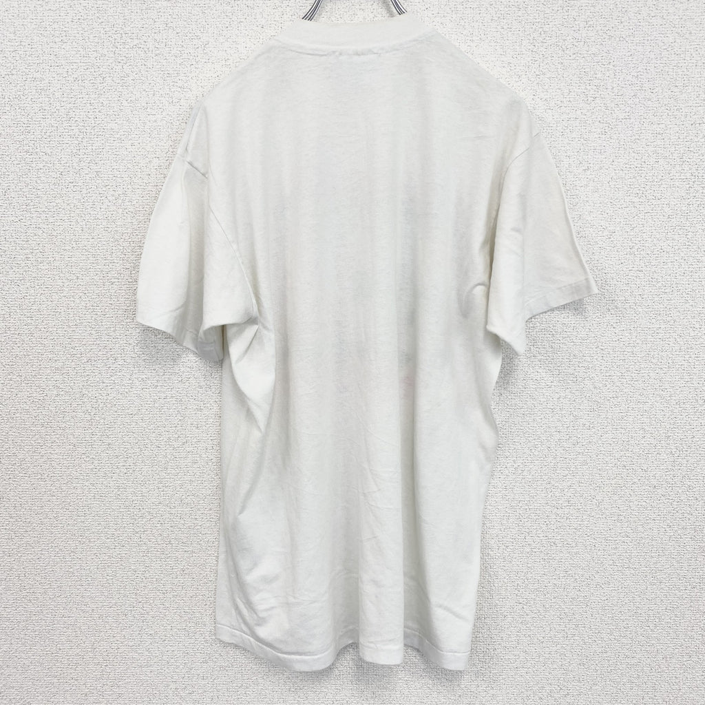 ヘインズ　半袖プリントTシャツ　USA製　コヨーテ　サボテン　クルーネック　レトロデザイン　Lサイズ　古着