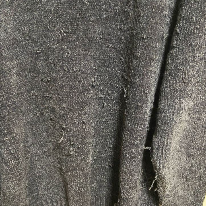 ROBE DI KAPPA　カッパ　ニット/セーター　ワンポイント　刺繍ロゴ　クルーネック　紺　ネイビー　XLサイズ　古着