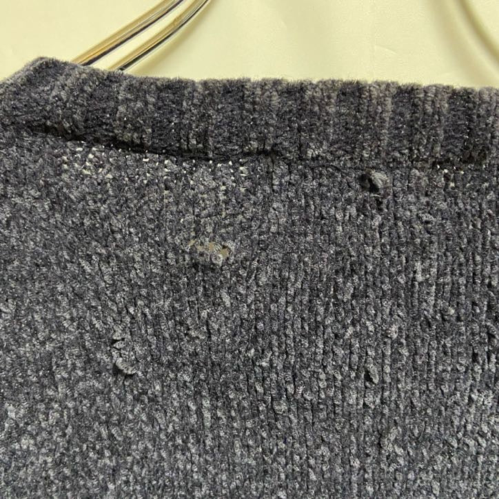 ROBE DI KAPPA　カッパ　ニット/セーター　ワンポイント　刺繍ロゴ　クルーネック　紺　ネイビー　XLサイズ　古着