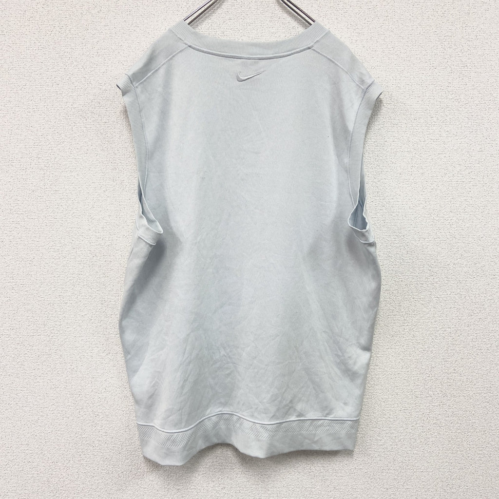 NIKE　ナイキ　ニットベスト　スウッシュ　水色　ライトブルー　2XLサイズ　古着