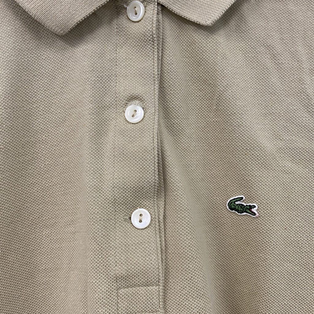 LACOSTE　ラコステ　半袖ポロシャツ　ベージュ　42サイズ メンズ コットン 古着