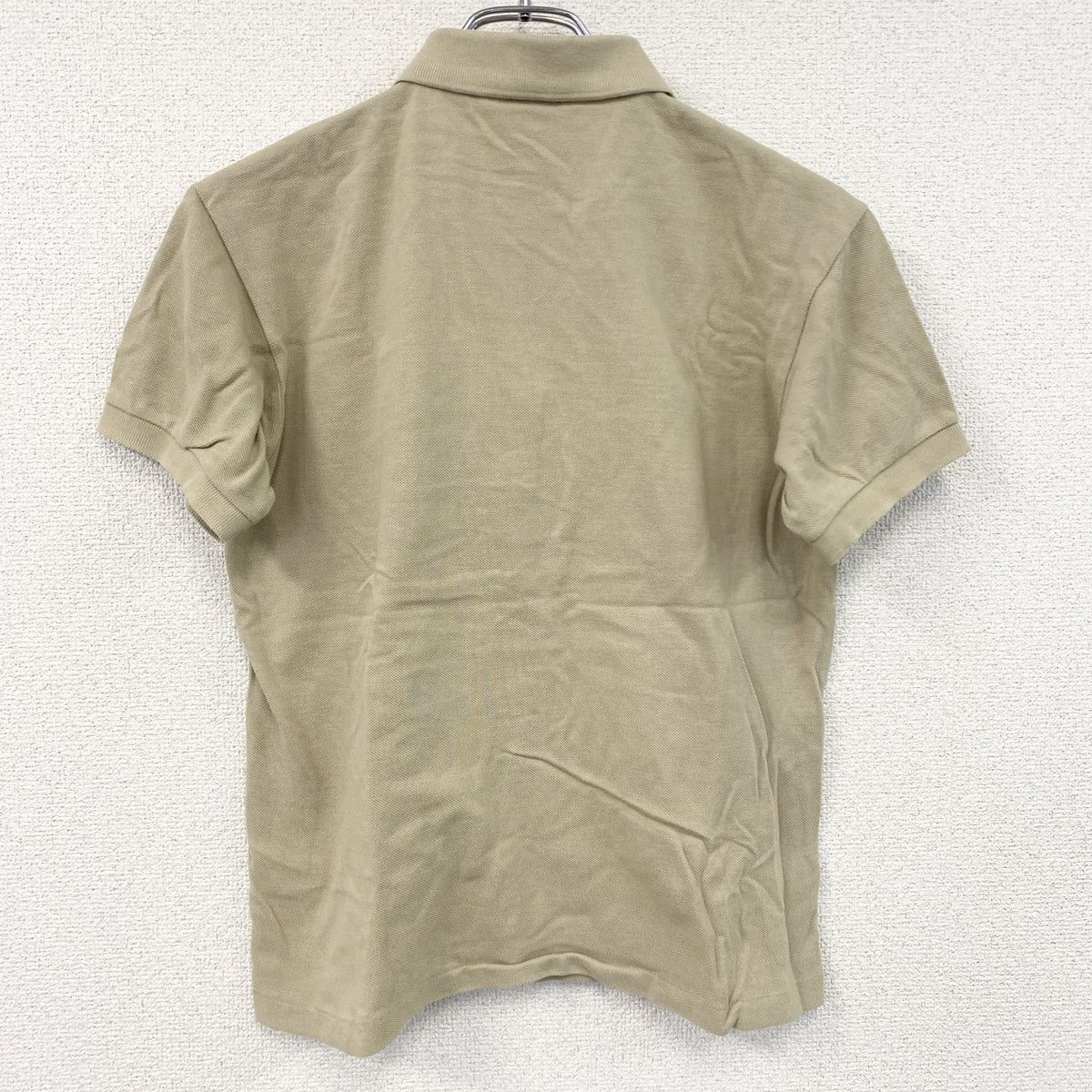 LACOSTE　ラコステ　半袖ポロシャツ　ベージュ　42サイズ メンズ コットン 古着