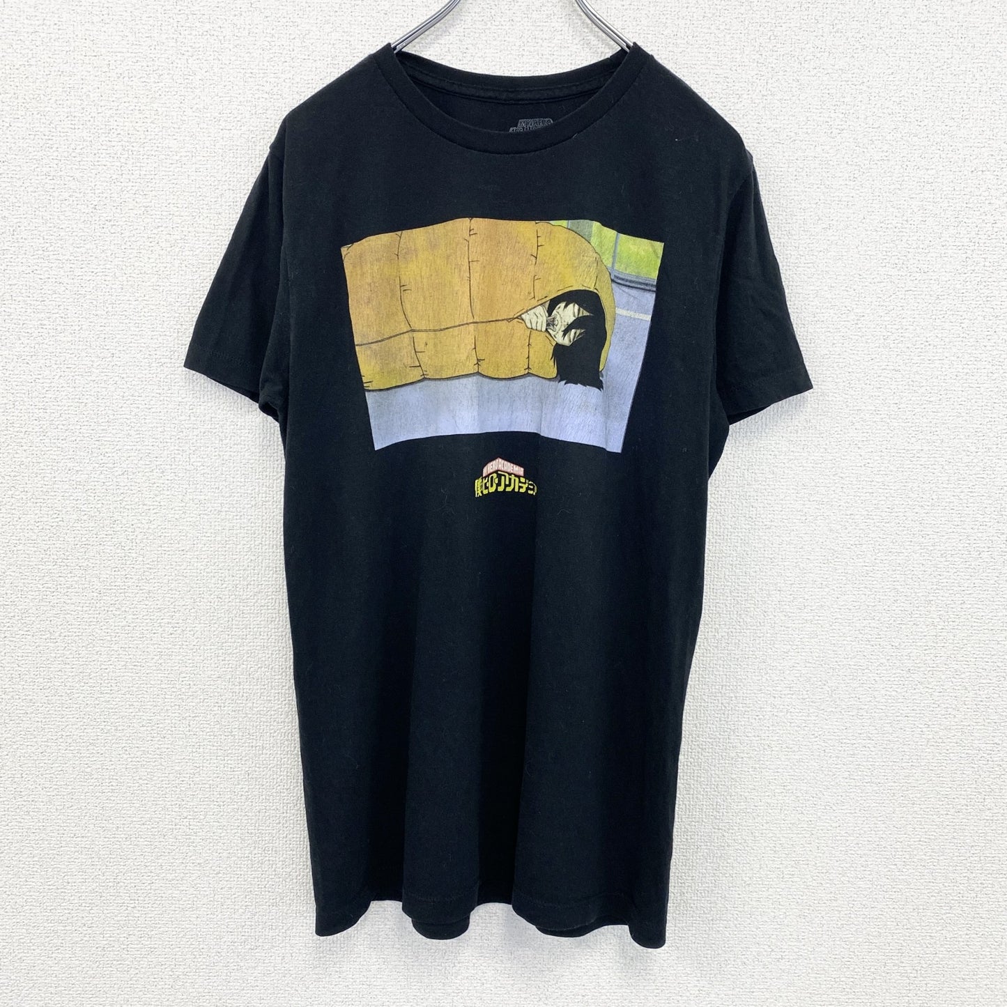 古着 used　僕のヒーローアカデミア　半袖オリジナルアニメプリントTシャツ　少年ジャンプ　ヒロアカ　クルーネック　黒　Mサイズ
