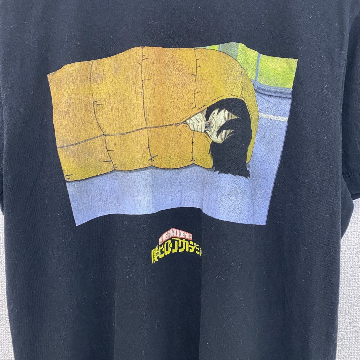 古着 used　僕のヒーローアカデミア　半袖オリジナルアニメプリントTシャツ　少年ジャンプ　ヒロアカ　クルーネック　黒　Mサイズ