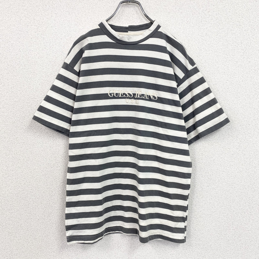 古着 used　～90s　GUESS JEANS　ゲスジーンズ　GEORGES MARCIANO　半袖Tシャツ　ボーダー　Sサイズ