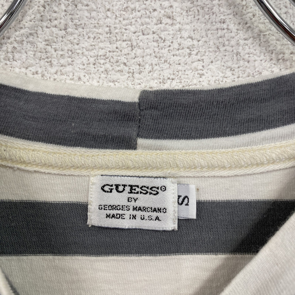 古着 used　～90s　GUESS JEANS　ゲスジーンズ　GEORGES MARCIANO　半袖Tシャツ　ボーダー　Sサイズ