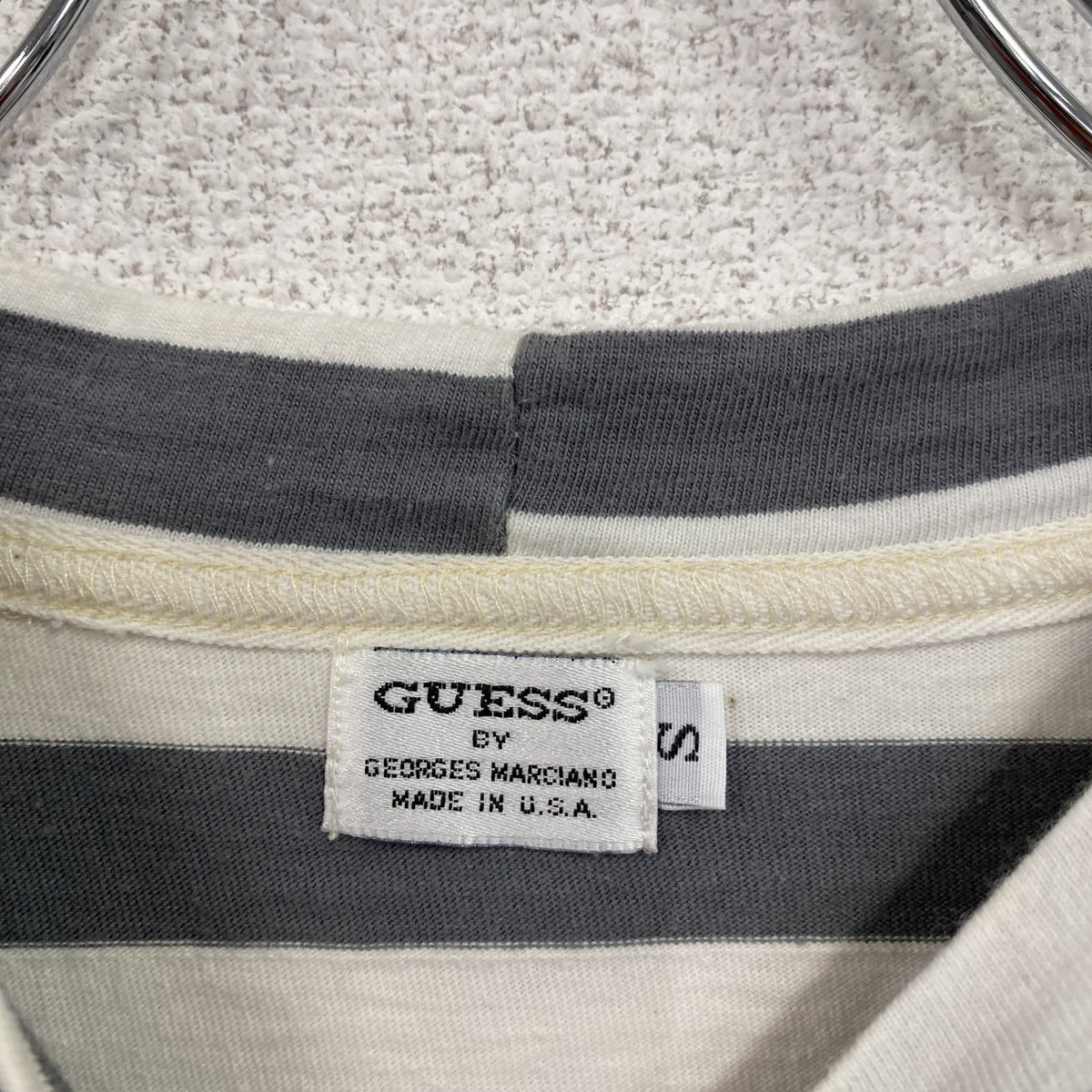古着 used　～90s　GUESS JEANS　ゲスジーンズ　GEORGES MARCIANO　半袖Tシャツ　ボーダー　Sサイズ