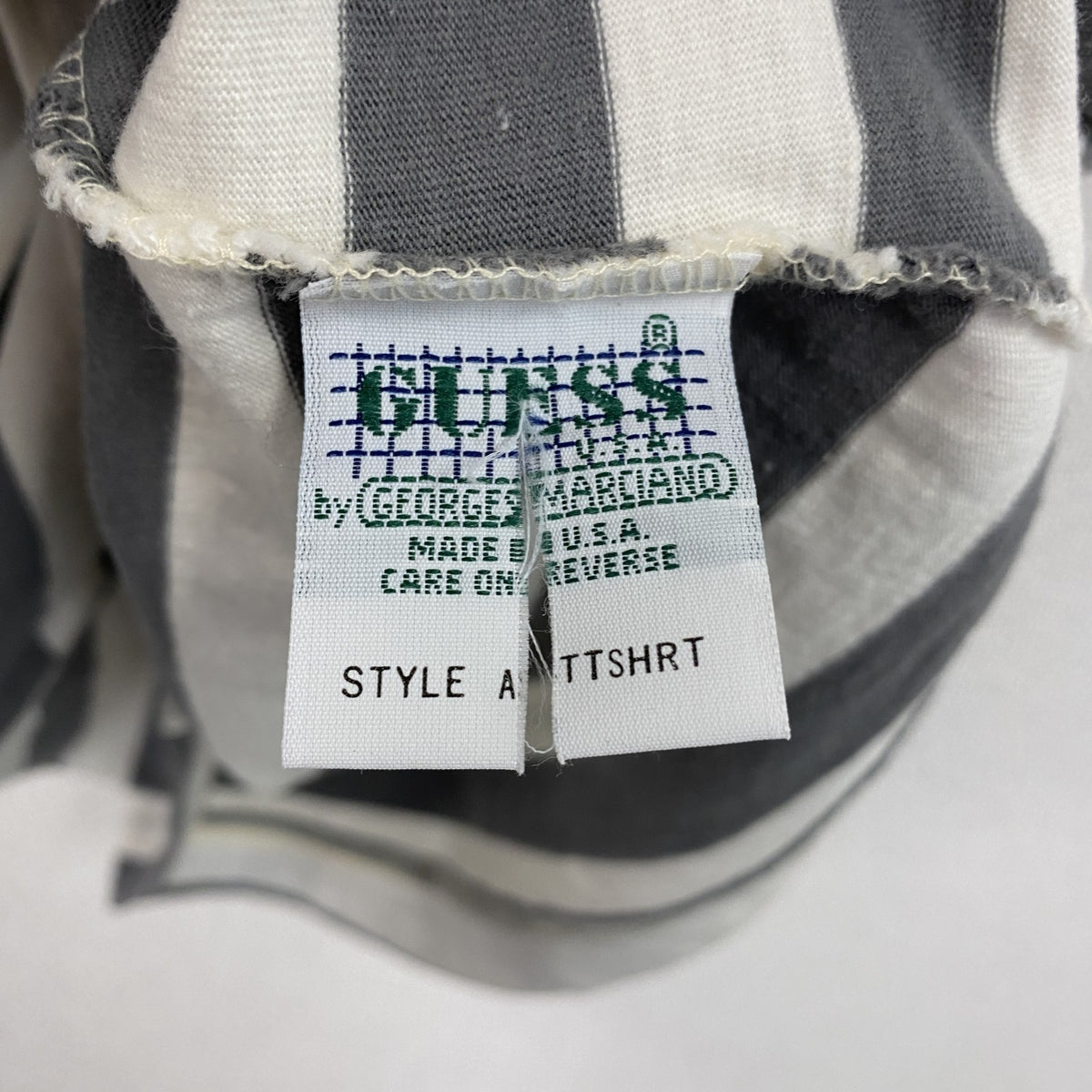 古着 used　～90s　GUESS JEANS　ゲスジーンズ　GEORGES MARCIANO　半袖Tシャツ　ボーダー　Sサイズ