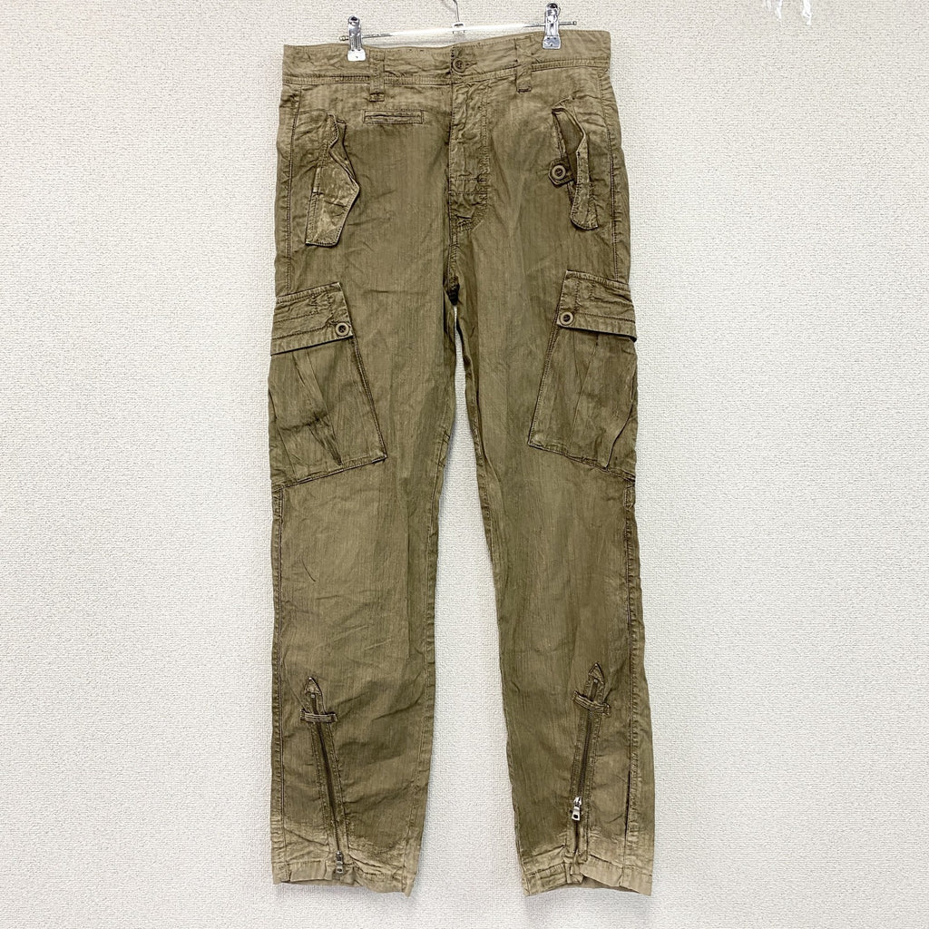 GAS　ガス　カーゴパンツ　ギミックパンツ　ジップフライ　ベージュ　W31サイズ　古着