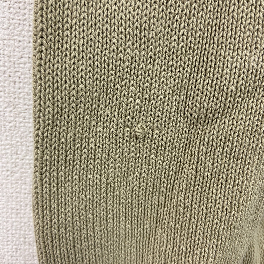 90s～　Kappa　カッパ　コットンニットセーター　ヴィンテージ　刺繍ロゴ　ベージュ　Mサイズ　古着