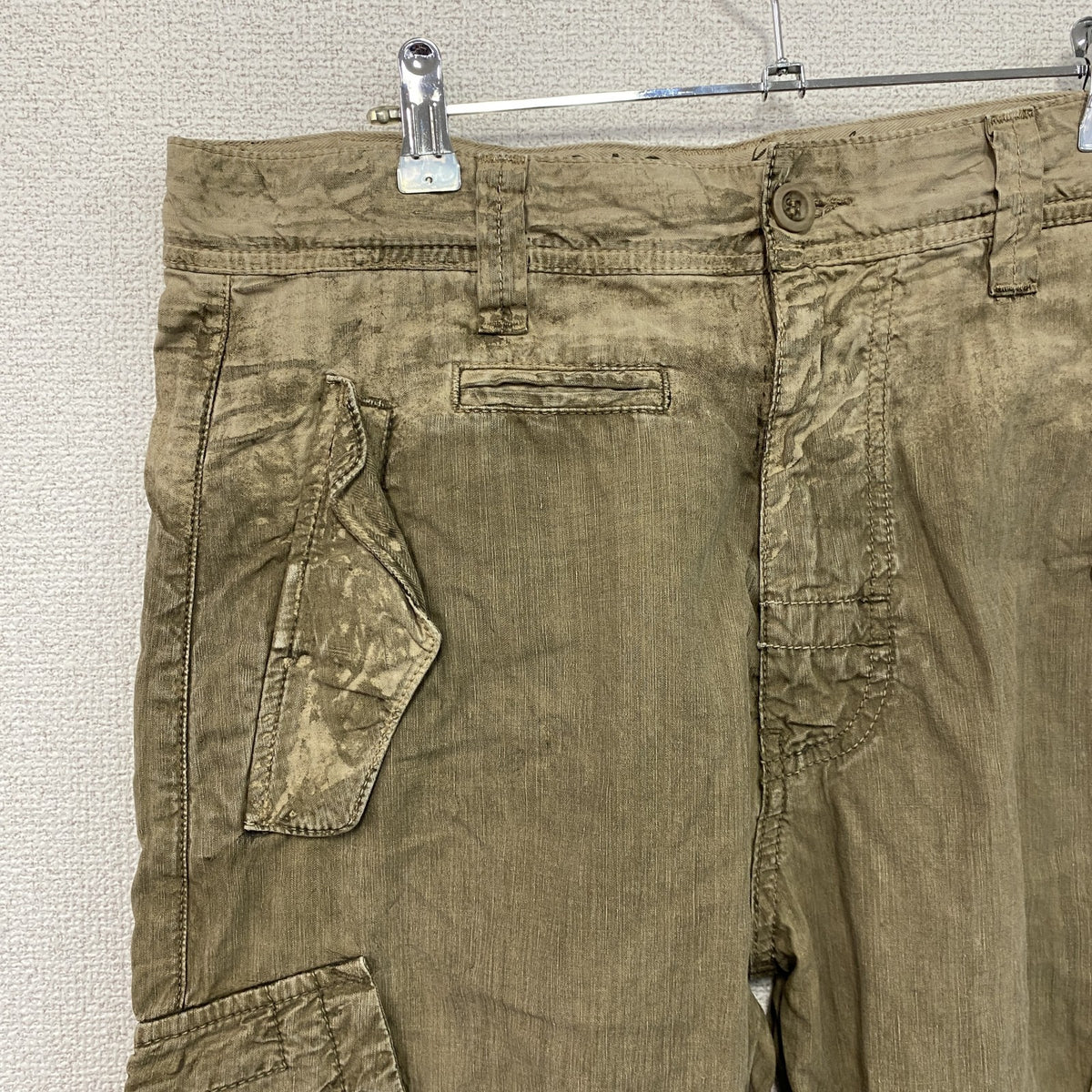 GAS　ガス　カーゴパンツ　ギミックパンツ　ジップフライ　ベージュ　W31サイズ　古着