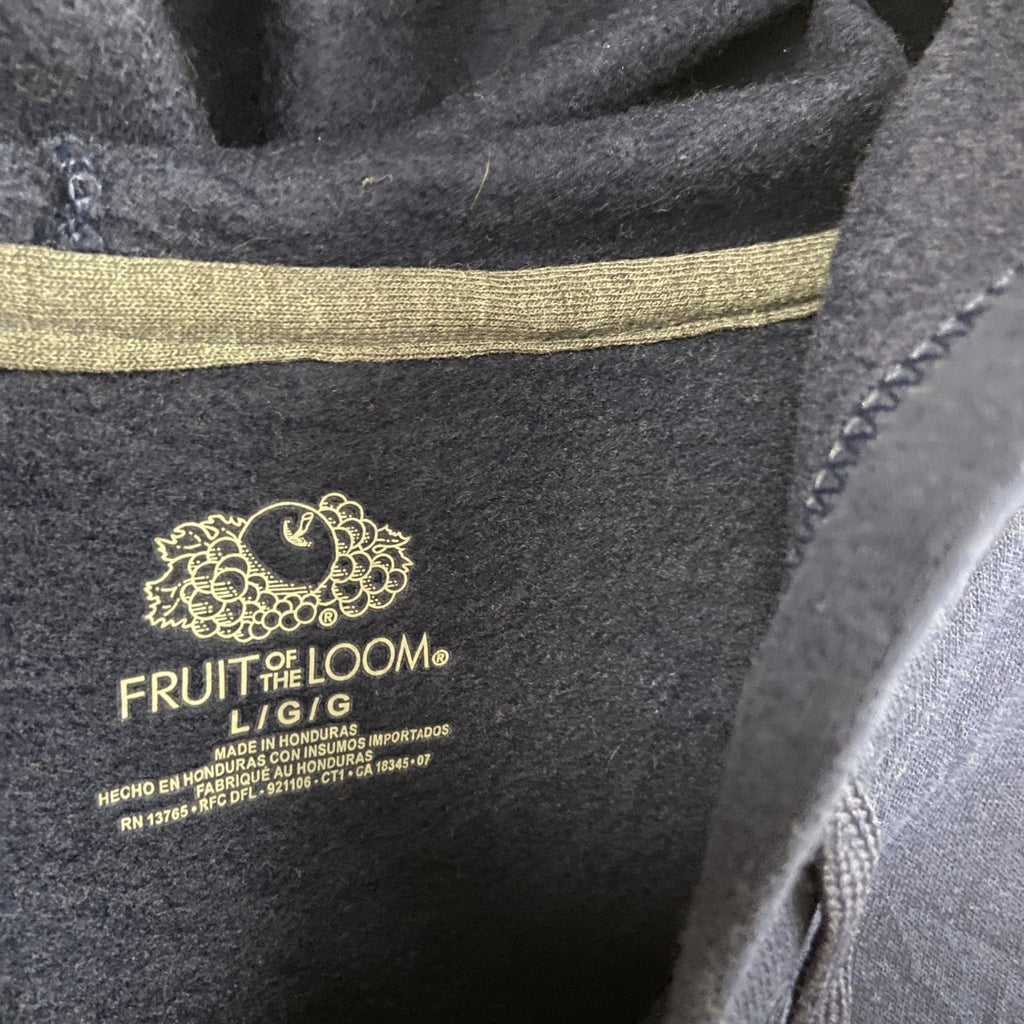 FRUIT OF THE LOOM　フルーツオブザルーム　フルジップスウェットパーカー/フーディー　ネイビー　紺　Lサイズ　古着