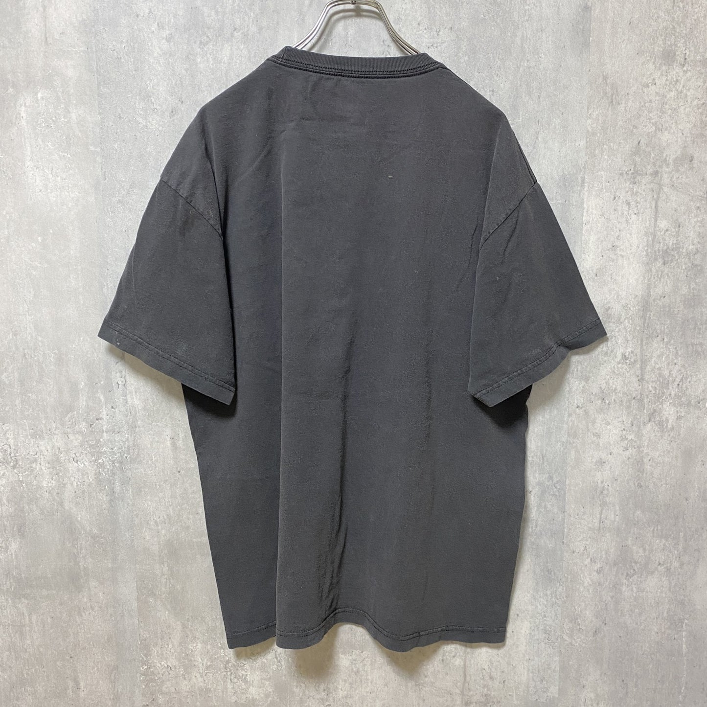 古着 used　PLAN B　半袖プリントTシャツ　レトロデザイン　黒　ブラック　ビッグシルエット　オーバーサイズ　XLサイズ