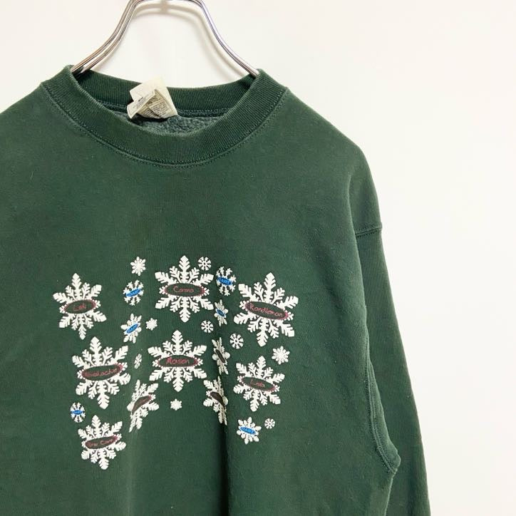 FRUIT OF THE LOOM フルーツオブザルーム　長袖デザインスウェット　トレーナー　レトロ　Lサイズ　古着
