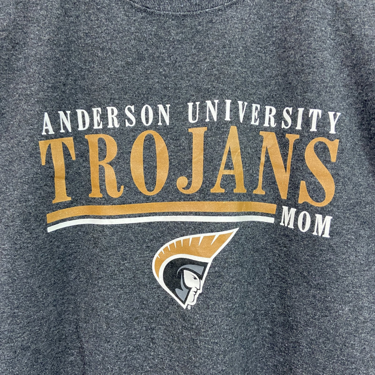 champion　チャンピオン　半袖カレッジプリントTシャツ　大学　クルーネック　TROJANS　グレー　灰色　Mサイズ　古着