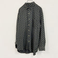 ～00s　OLD UNIQLO　オールドユニクロ　長袖シャツ　ヴィンテージ　総柄　黒　ブラック　Lサイズ　古着