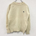 ～90s　Kappa　カッパ　ウールニットセーター　ケーブルニット　シェットランドウール　ヴィンテージ　アイボリー　古着
