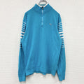 PUMA　プーマ　トラックジャケット/ジャージ　コットンニットセーター　水色　ライトブルー　Mサイズ　古着