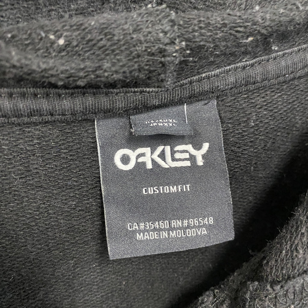OAKLEY　オークリー　フルジップパーカー/フーディー　迷彩　黒　ブラック　XLサイズ　古着