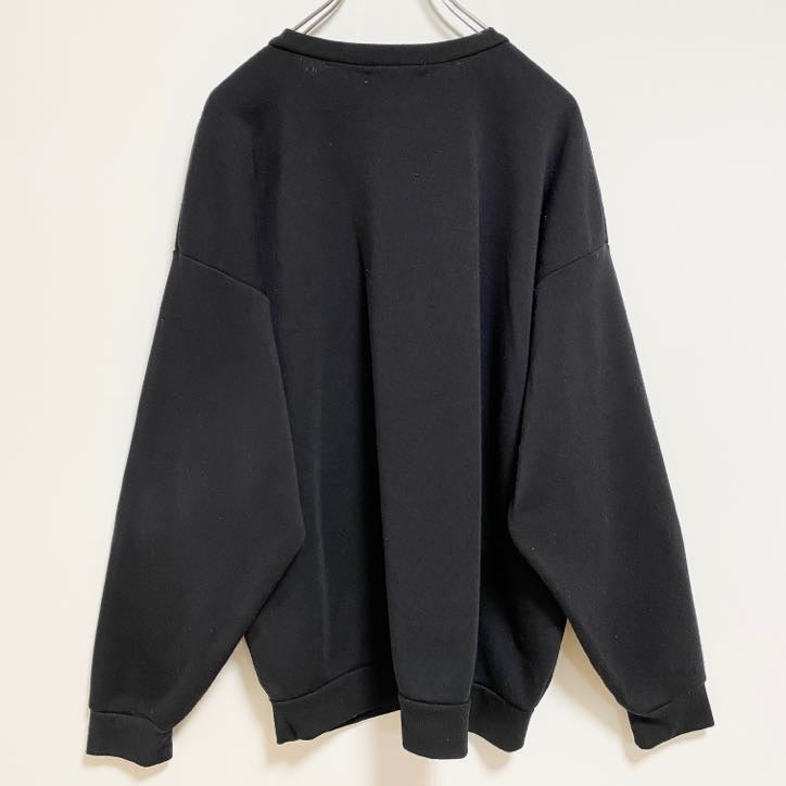 Bird&Stone　スウェット/トレーナー　アーチプリント　ビックデザイン　クルーネック　黒　ブラック　クルーネック　Mサイズ　古着