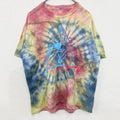 半袖総柄プリントTシャツ　タイダイ柄　カラフル　シングルステッチ　90s　カジュアルデザイン　レトロ　Lサイズ　　ヴィンテージ　古着