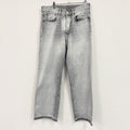 ZARA　ザラ　デニムパンツ/ジーンズ　ペインティングデザイン　ボタン開き　灰色　グレー　W31サイズ　古着