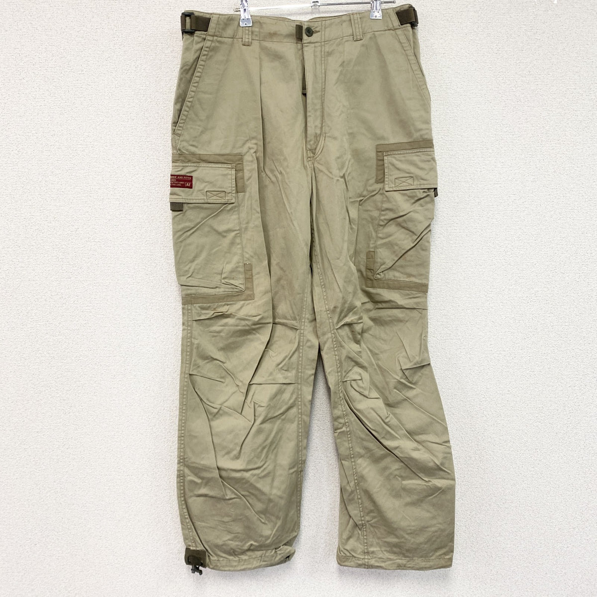Abercrombie&Fitch　アバクロンビー&フィッッチ　カーゴパンツ　ジップフライ　ベージュ　Mサイズ　古着