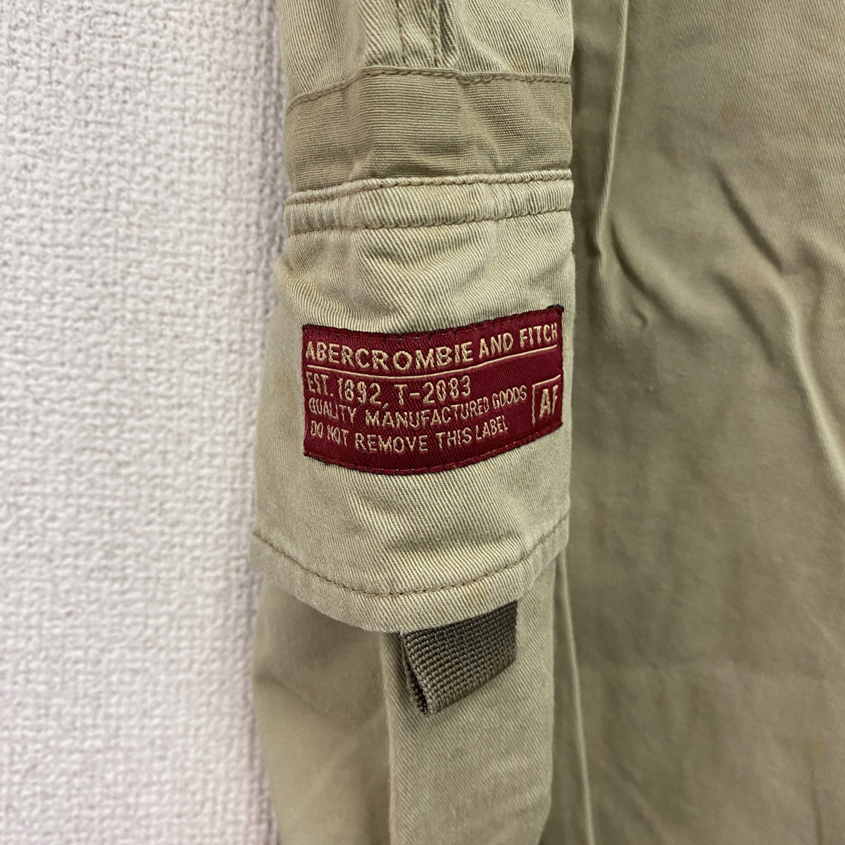 Abercrombie&Fitch　アバクロンビー&フィッッチ　カーゴパンツ　ジップフライ　ベージュ　Mサイズ　古着