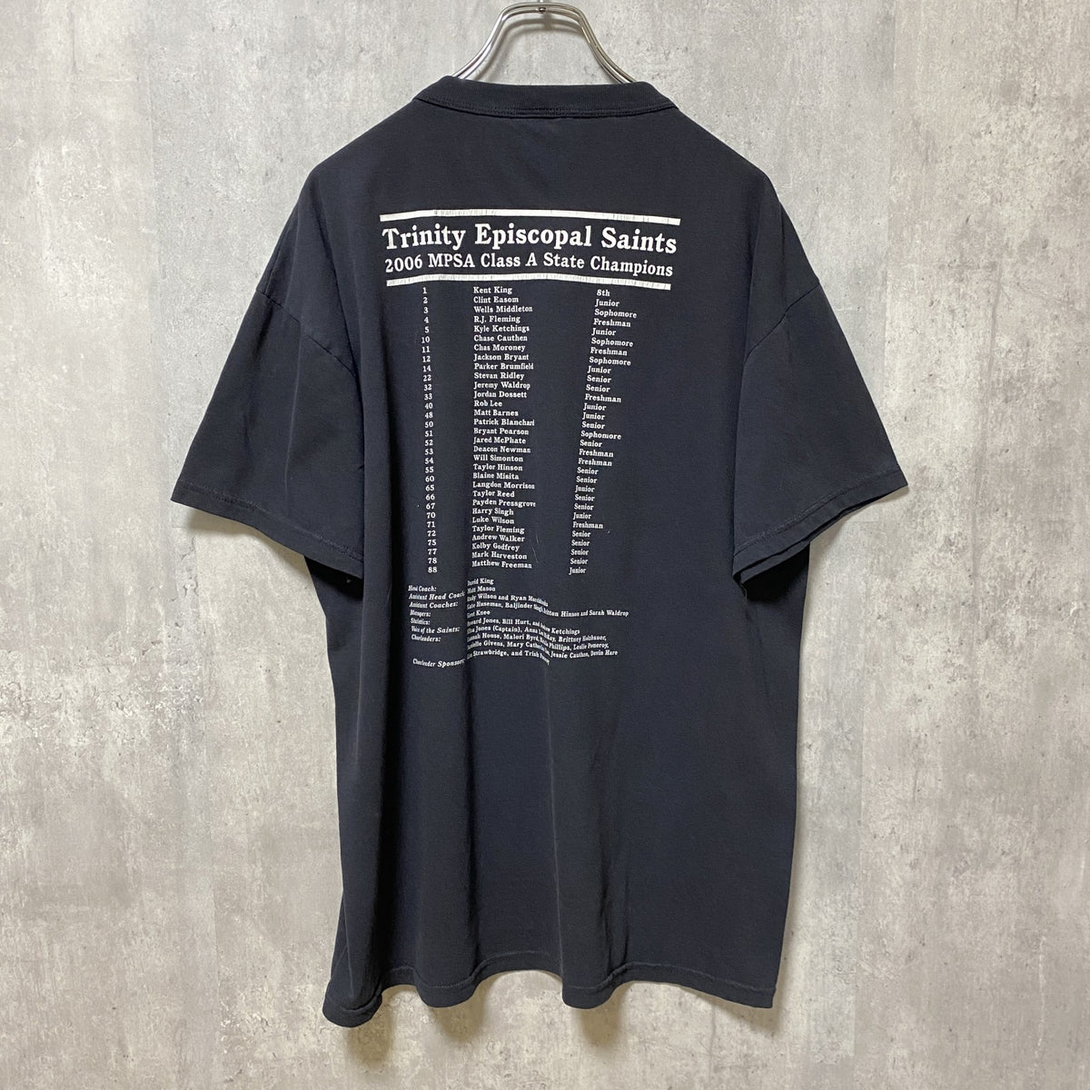 RUSSELL ATHLETIC　ラッセル　半袖プリントTシャツ　バックプリント　レトロ　黒　ブラック　Lサイズ　古着