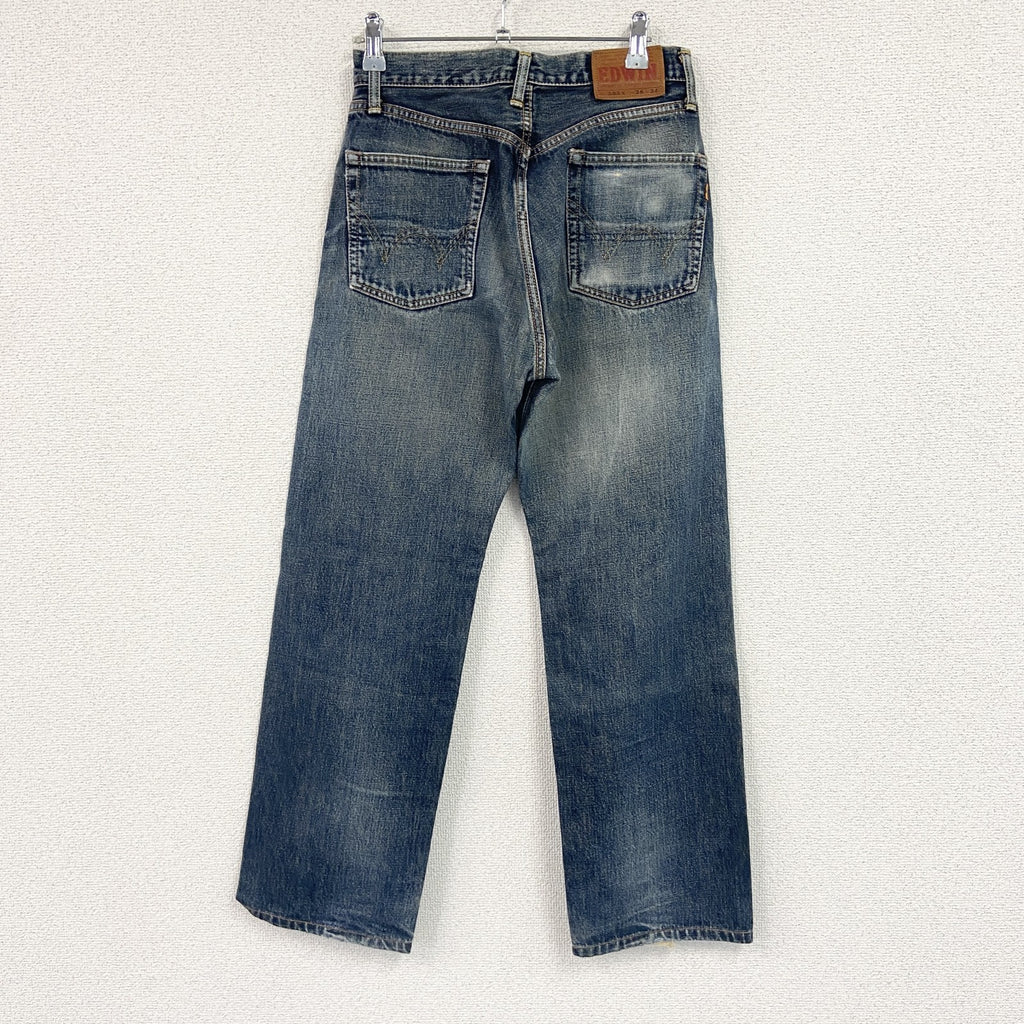 EDWIN　エドウィン　デニムパンツ/ジーンズ　ジップフライ　インディゴ　W28サイズ メンズ 古着