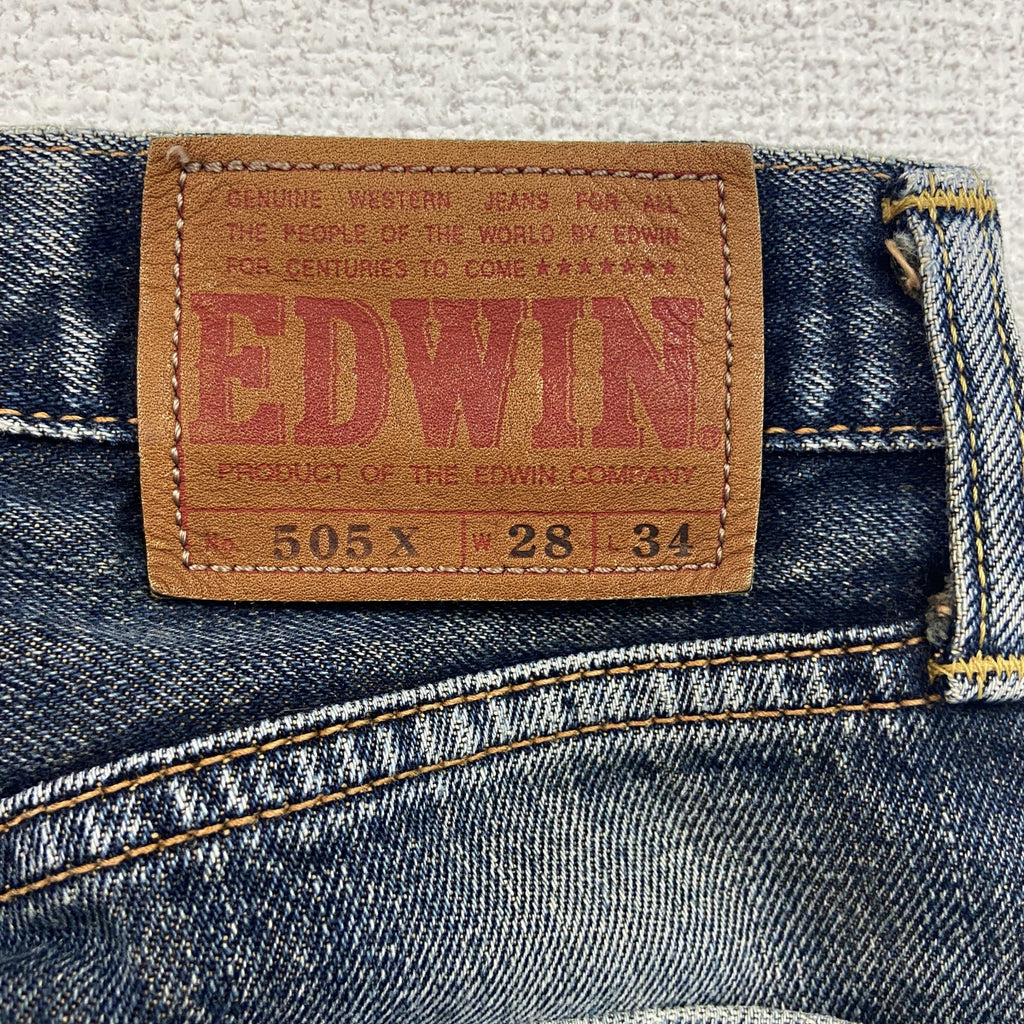 EDWIN　エドウィン　デニムパンツ/ジーンズ　ジップフライ　インディゴ　W28サイズ メンズ 古着