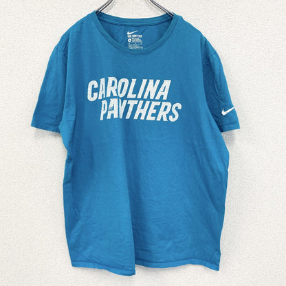 古着 used　NIKE　ナイキ　半袖プリントTシャツ　水色　ライトブルー　カロライナパンサーズ　レトロデザイン　XLサイズ