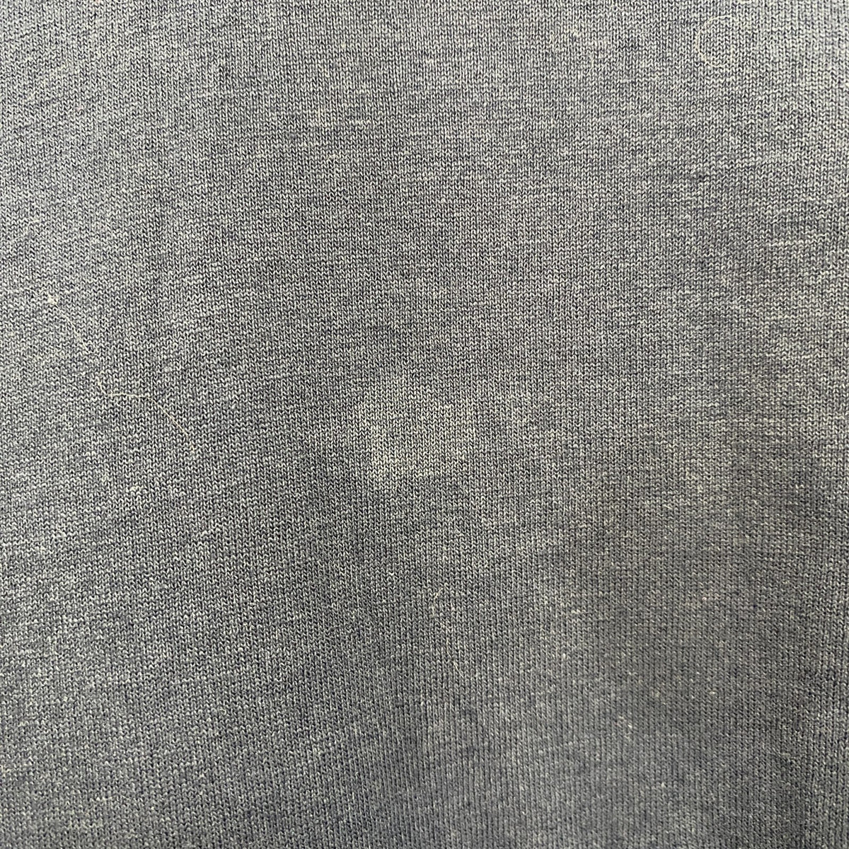 FABEC　半袖カラフル刺繍Tシャツ　カナダ製　カジュアルデザイン　レトロ　クルーネック　ネイビー　紺　Lサイズ　古着
