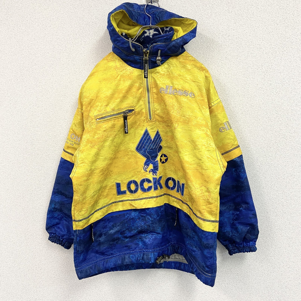 ellesse　エレッセ　スキージャケット/ハーフジップスノーウェア　アノラックパーカー　黄色　イエロー　Mサイズ　古着