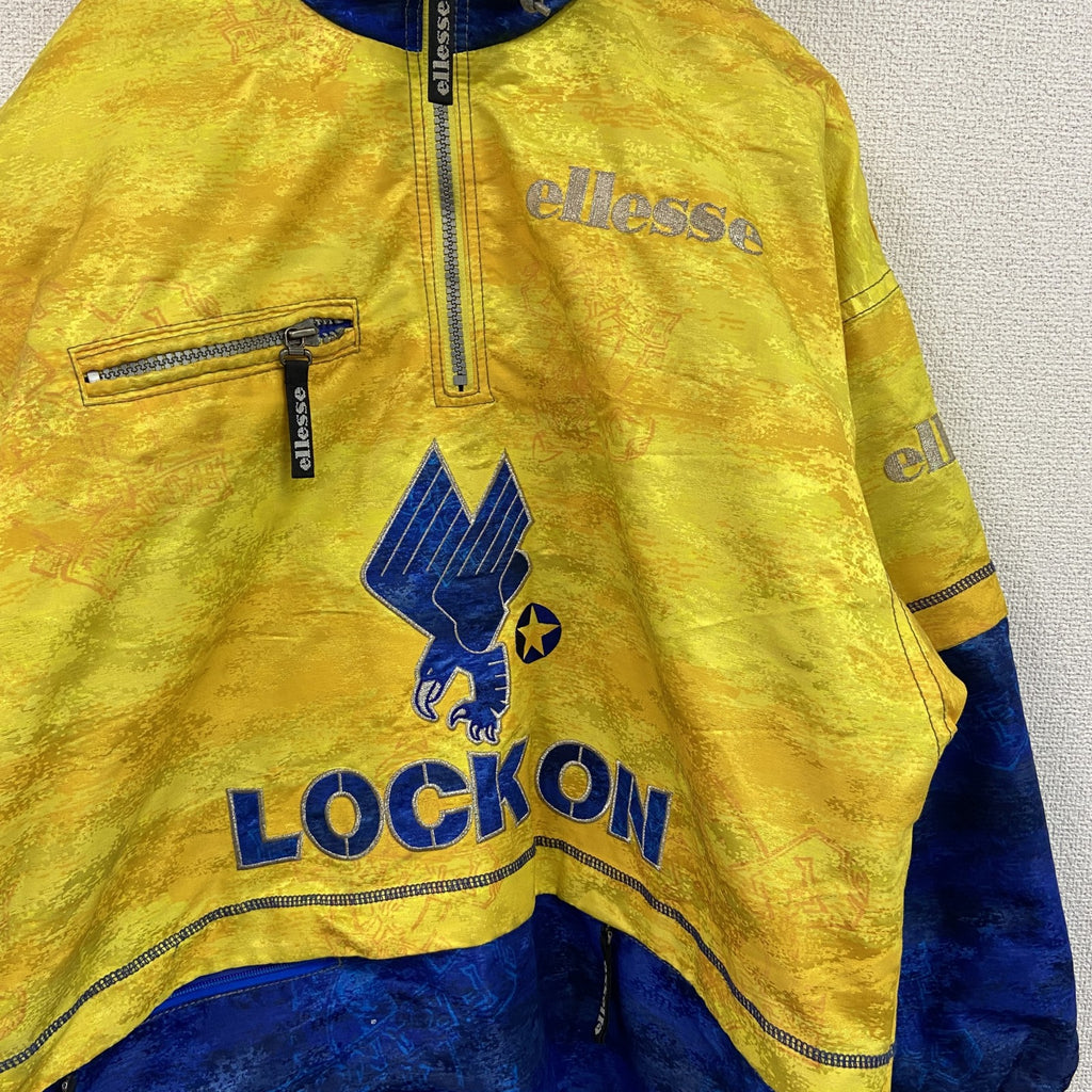 ellesse　エレッセ　スキージャケット/ハーフジップスノーウェア　アノラックパーカー　黄色　イエロー　Mサイズ　古着
