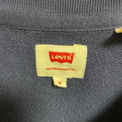 古着 used　Levi’s リーバイス　長袖クルーネックスウェット　トレーナー　ロゴプリント　ネイビー　紺　Mサイズ